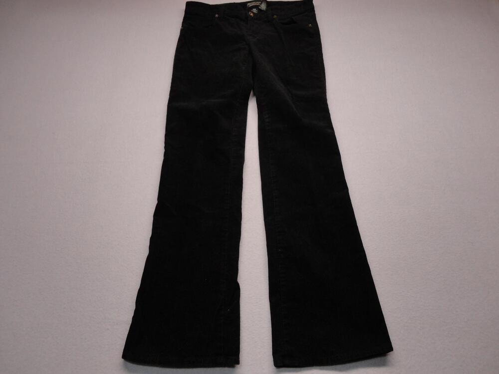 Polo Jeans Company Pants Womens 4 Black Corduroy Bootcut Stretch Pockets Casual
